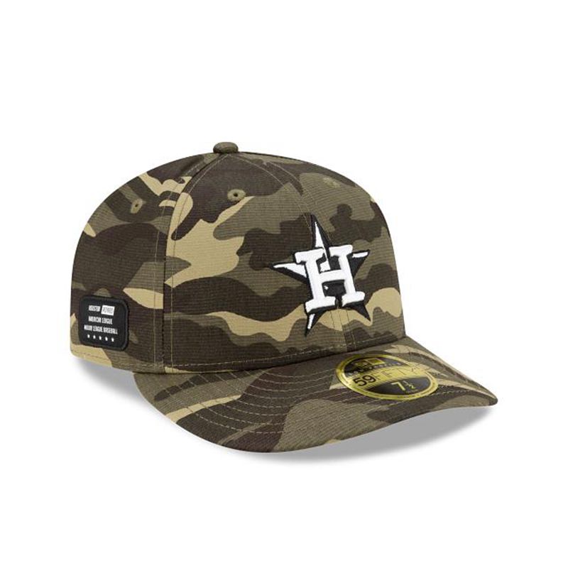 MLB Houston Astros Armed Forces Weekend Low Profile 59Fifty Fitted (GAP2016) - Green New Era Caps